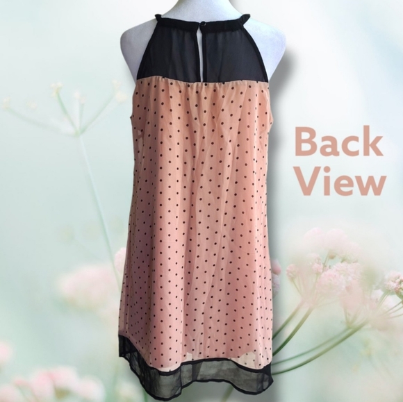 Enfocus Studio Polka Dot Halter Knee Length Dress Size 6 - Picture 2 of 9